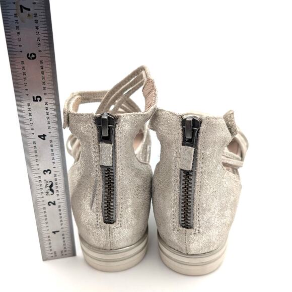 Eileen Fisher Shae Strappy Sandal Women's Back Zip Platinum Size US5 EU36 - Picture 5 of 9